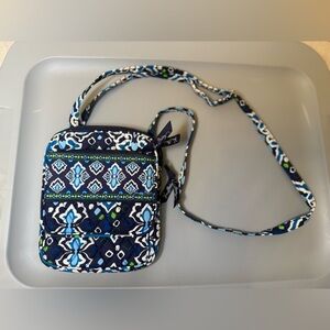 Vera Bradley Navy and Green Floral Crossbody Bag